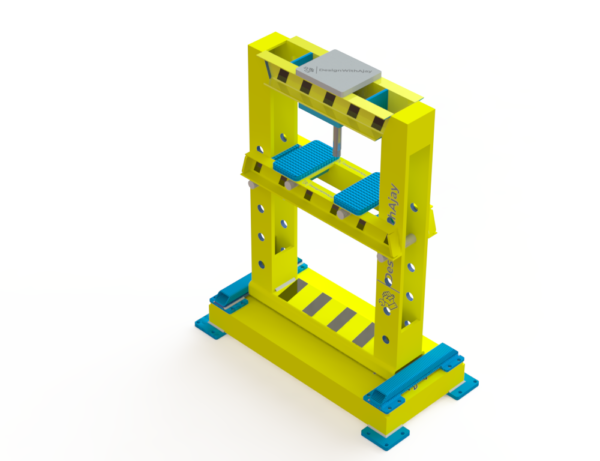Heavy-duty 10-Ton Hydraulic Press Assembly, designed for industrial metal forming, shaping, and high-pressure applications.