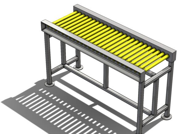 Industrial Roller Conveyor Design #365, featuring a durable structure optimized for seamless material transport in manufacturing applications.