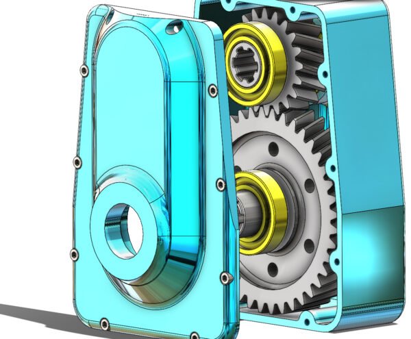 Precision-engineered Vertical Helical Gearbox, designed for reliable vertical power transmission and industrial efficiency.