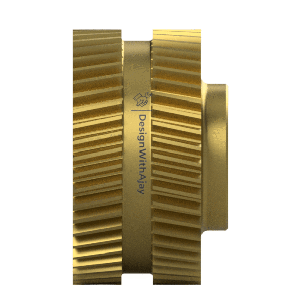 Precision-engineered double helical gear designed for smooth and efficient power transmission.