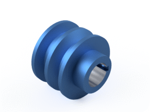 A Double Groove V-Belt Pulley used for power transmission in machinery.